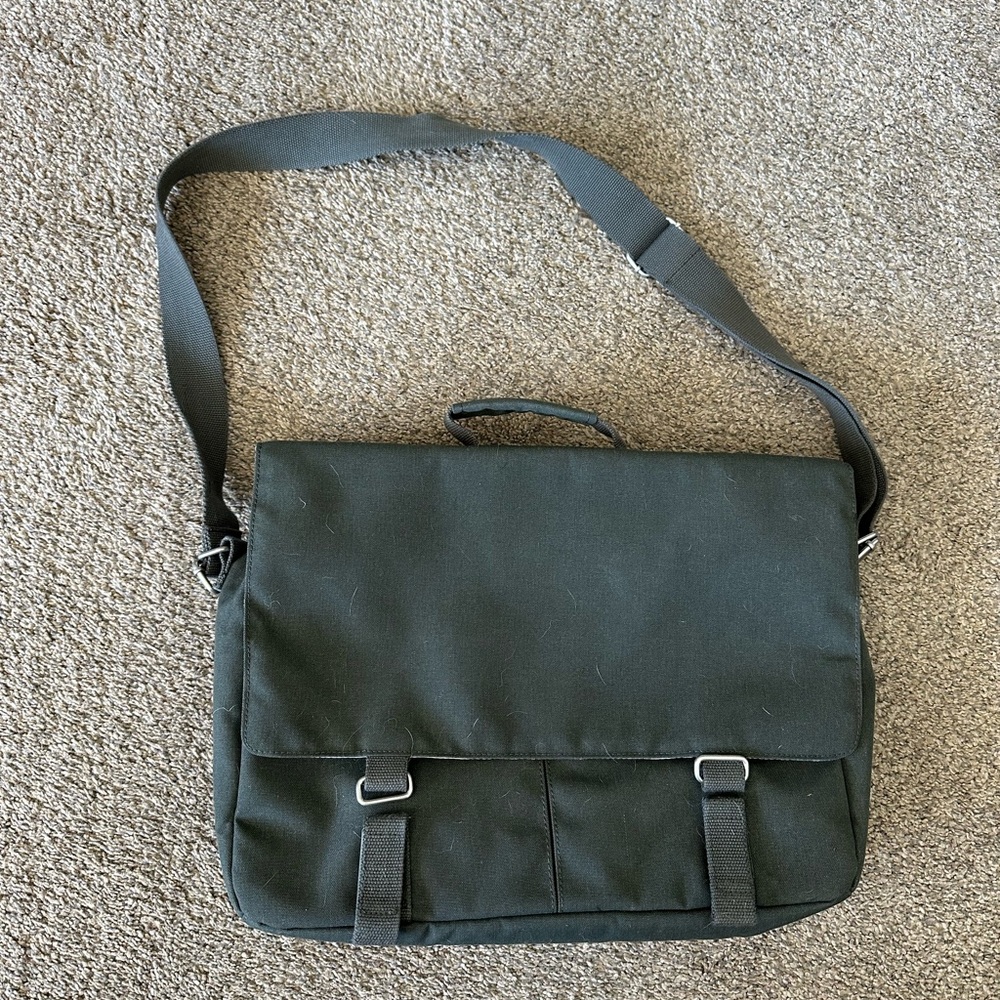 Gray IKEA messenger bag